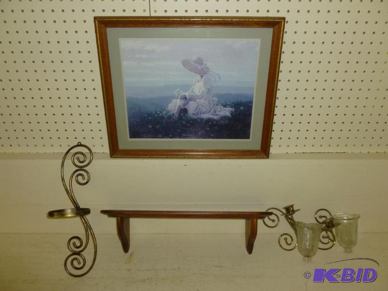lot 84 image: This lot consists of a solid wood framed deco...