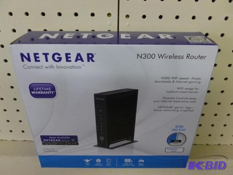 lot 85 image: Netgear wireless router model N300, comes in ...