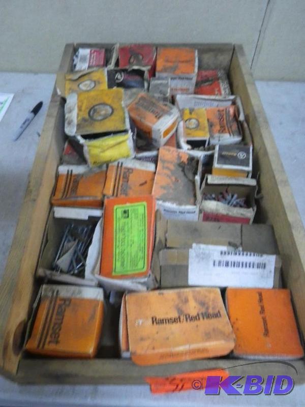 tote of ramset anchor nails...