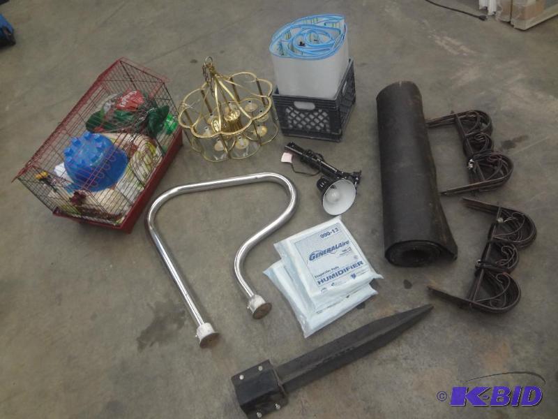 lot 119 image: Pallet Lot Animal Cage With Accessories, Lan...