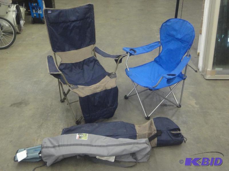 lot 122 image: Lot Of (4) Folding Camp Chairs...