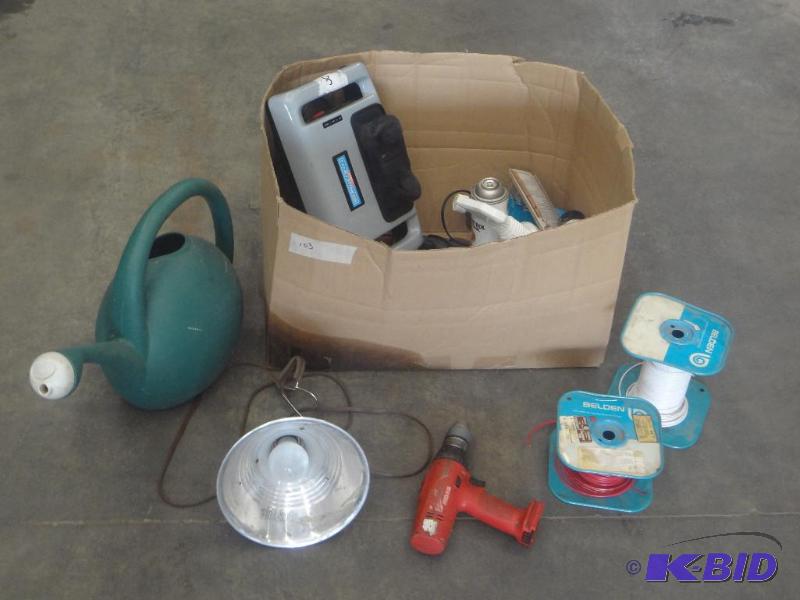 lot 50 image: Box Lot Of Misc Tools, Paints, Etc...