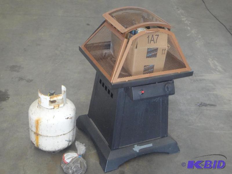 lot 51 image: LP Outdoor Fireplace, With Tank & Accesso...