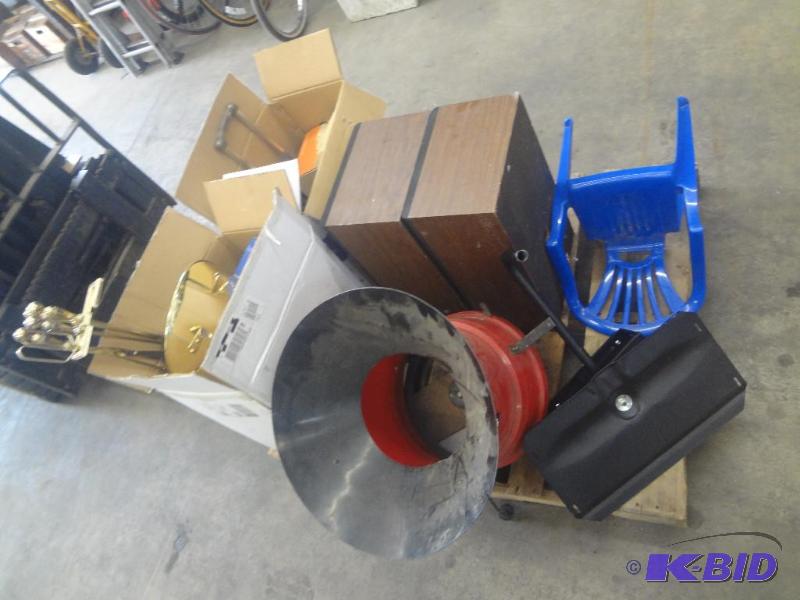 lot 64 image: Pallet Lot Fireplace Poker Set, Cordless Pho...