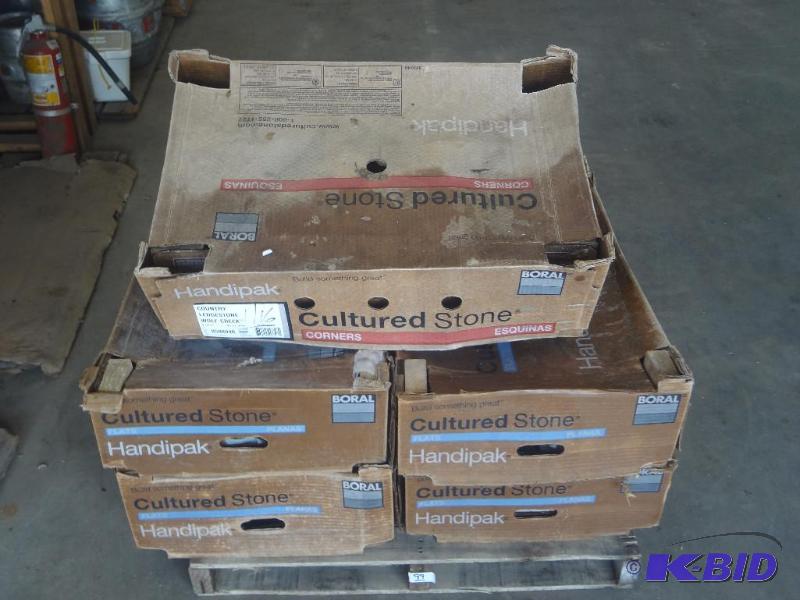 lot 65 image: (5) Boxes Of Cultured Stone Corners & Fla...