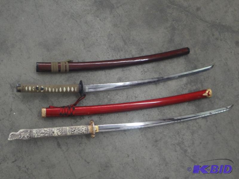 lot 77 image: (2) Samuri Swords, Nice Condition...