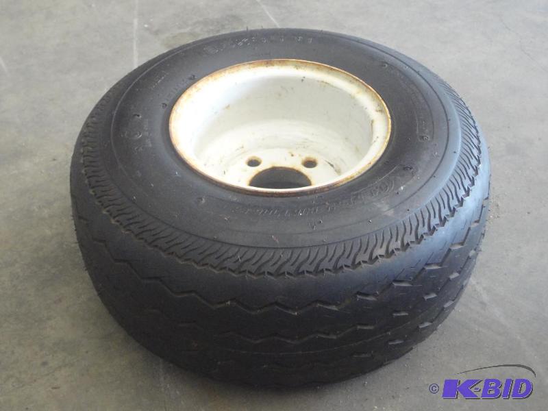 lot 81 image: 5-Lug 18.5x8.5x8 Trailer Wheel & Tire...