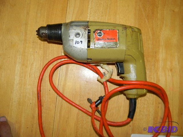 lot 109 image: Black & Decker corded drill...