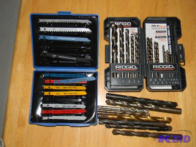 lot 117 image: Lot of drill bits and saw blades...