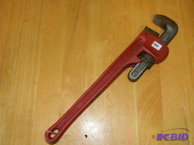 lot 120 image: Olympia 18" pipe wrench...