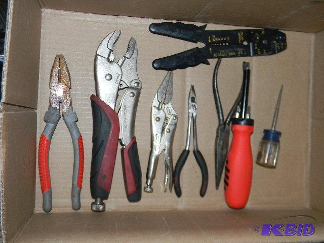 lot 136 image: Lot of misc. pliers and more...