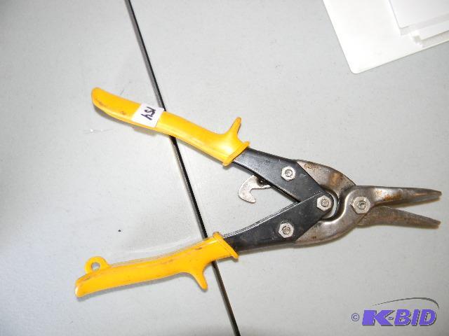 lot 154 image: Yellow handled Pro tin snips...