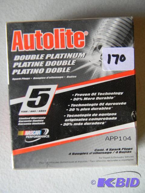 lot 170 image: NEW box of Autolite Double Platinum spark plu...