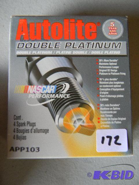 lot 172 image: NEW box of Autolite Double Platinum spark plu...