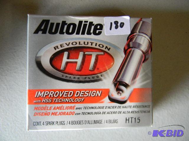 lot 180 image: NEW box of Autolite Revolution HT spark plugs...