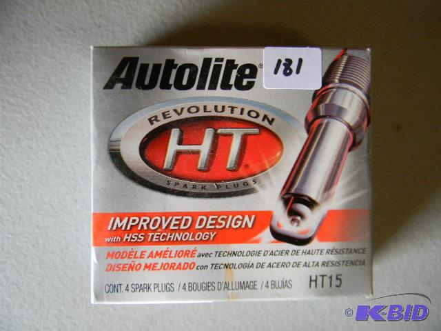 lot 181 image: NEW box of Autolite Revolution HT spark plugs...