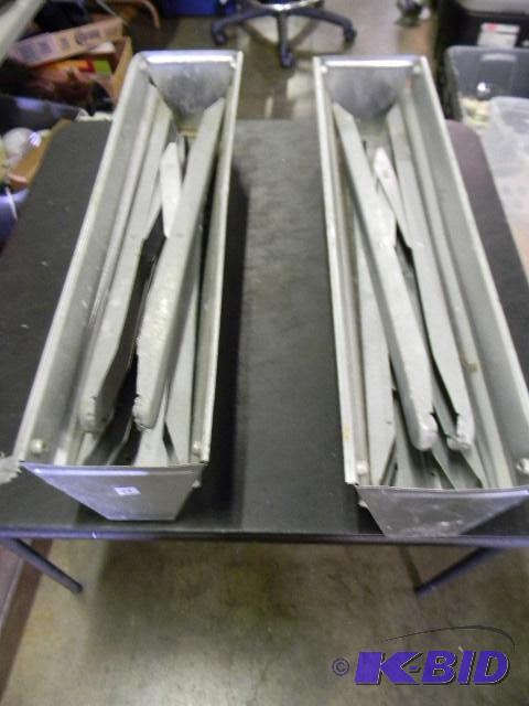lot 49 image: Metal folding saw horses...