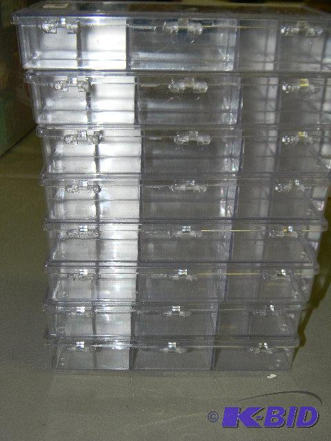 lot 58 image: Lot of 9 clear plastic separation containers...