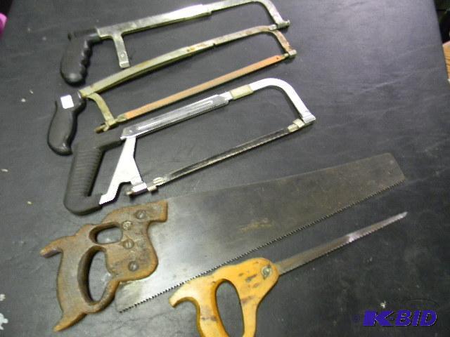 lot 7 image: Lot of 5 hand saws...