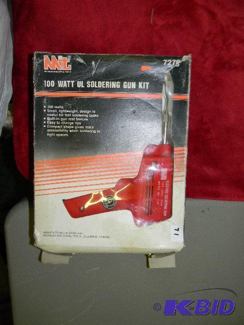 lot 71 image: Mit electronic soldering gun and kit in box...