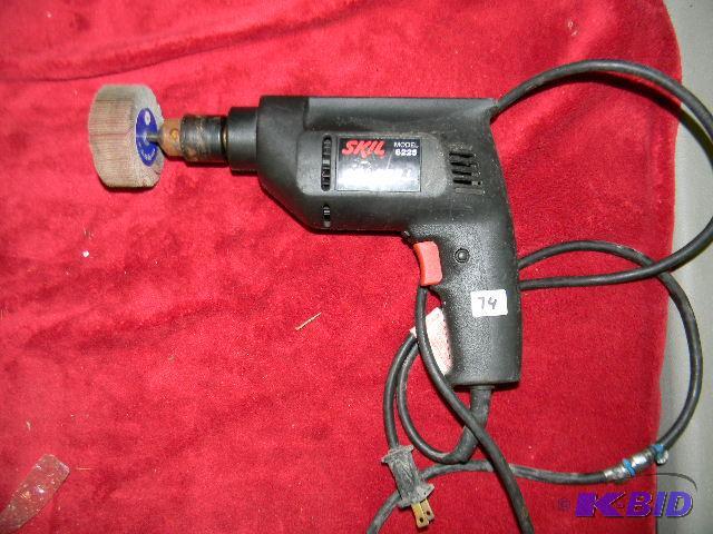 lot 74 image: Skil corded drill with sanding attachment...