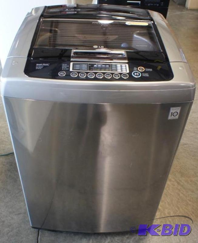 lot 10 image: New LG Washer Model # (WT1201CV) LG top-loadi...