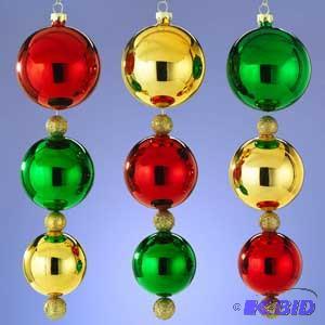 7 Traditional Ball Drop Ornament x3