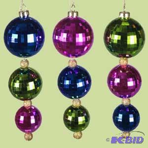 7.5 Diva Ball Drop Ornament x3