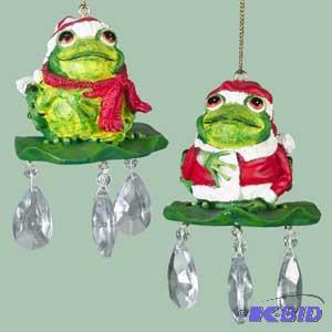 3.5 Frog on Pad Ornament x2