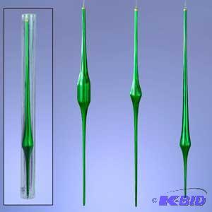 22 Green Glass Drop Ornament x3