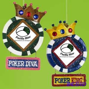 3-5 Poker Plaque Ornament x2