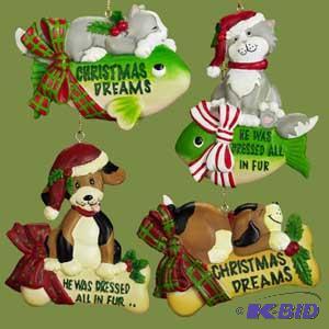 3 CatDog Dream Ornament x4