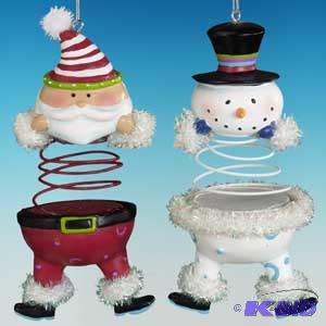 5 Bouncy SnomnSanta Ornament x2