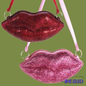 3 Hot Lips Ornament x2
