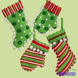 5-6 MittenStocking Ornament x4
