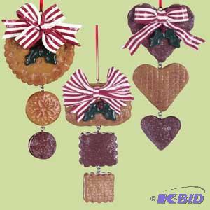 6 Holiday Cookie Drop Ornament x3