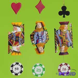 7 Full House Poker Ornament  x3