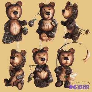 4 Kenai Bobble Bear Ornament x6