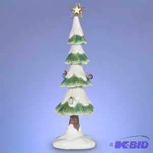 12 Green Ceramic Swing Tree