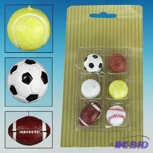 5 Mini Sport Ball Ornament 6CD