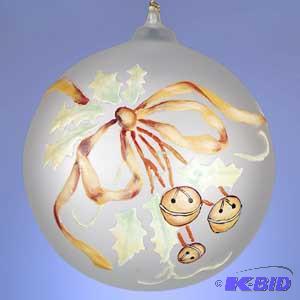 4 Ribbon Glass Ball Ornament