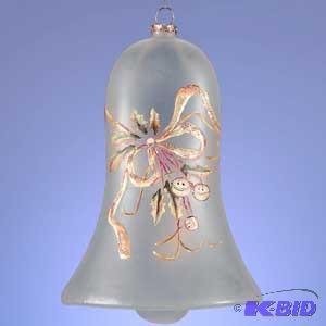 8 Ribbon Glass Bell ornament