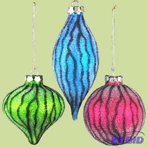 3-5 Asst. Zebra Ornament Box x3