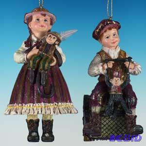 5 Vintage KidsMonkey Doll Ornament x2