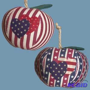 4 Americana Fabric Apple x2