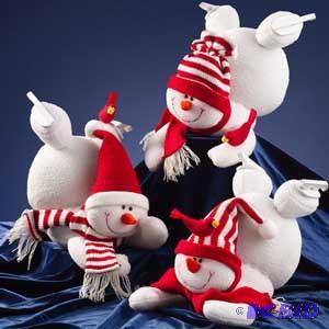 10 Tumblin RedWht Snowman x3