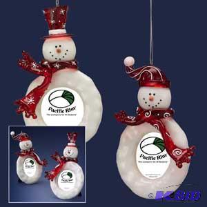 6 Chilly Snowman Frame Ornament x2
