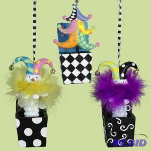 4-4.5 Fes Jack in Box Ornament x3