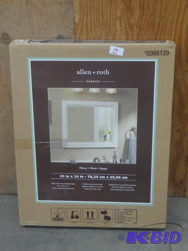 lot 19 image: Unused Allen & Roth 24&quotx30" Bat...