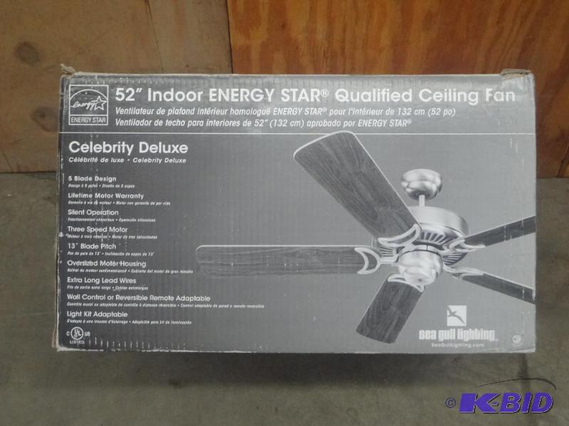 lot 20 image: Unused Sea-Gull 52" Energy Star Ceiling ...